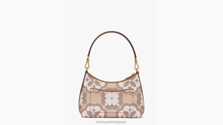 petit sac porté épaule Reece à monogramme fleuri Kate Spade femmes accessoires D828844 naturel multi