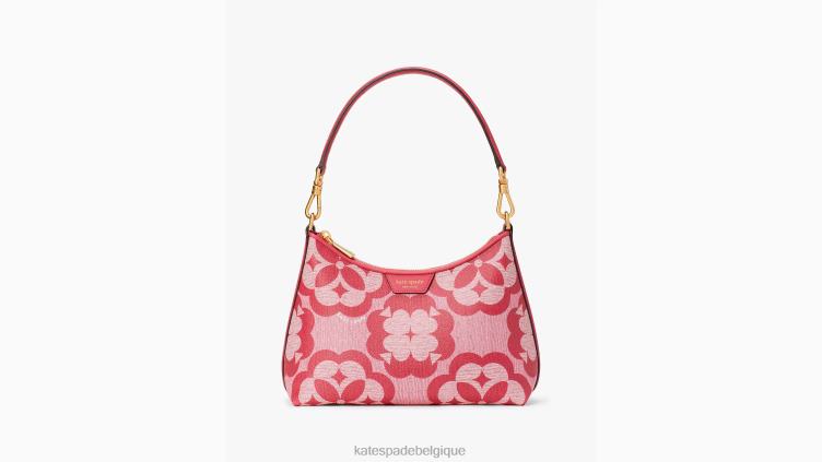petit sac porté épaule Reece à monogramme fleuri Kate Spade femmes accessoires D828845 confiture de framboises multi