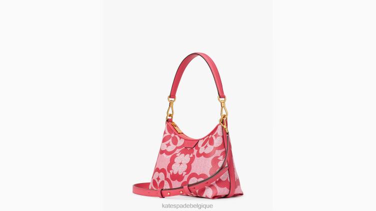 petit sac porté épaule Reece à monogramme fleuri Kate Spade femmes accessoires D828845 confiture de framboises multi