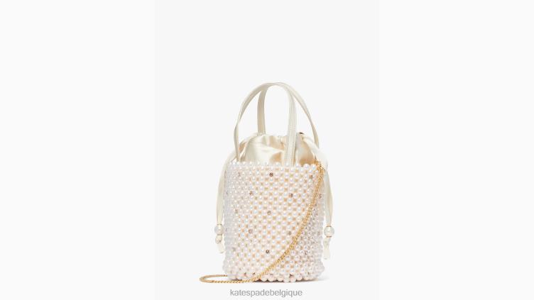 petit sac seau orné de perles purl Kate Spade femmes accessoires D8288323 multicolore irisé