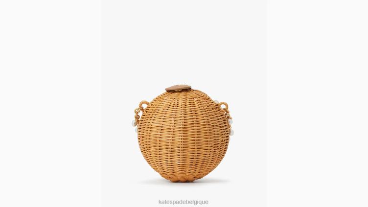 sac à bandoulière de lanterne de bouquet de mariée en osier Kate Spade femmes accessoires D8288301 naturel multi