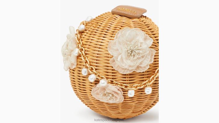 sac à bandoulière de lanterne de bouquet de mariée en osier Kate Spade femmes accessoires D8288301 naturel multi