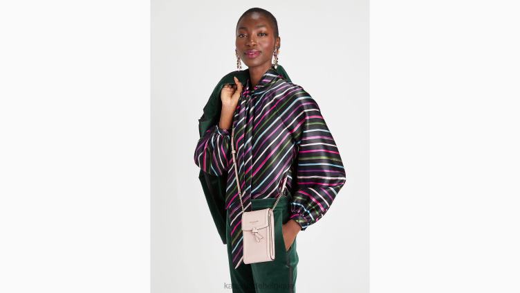sac à bandoulière pour téléphone noeud nord sud Kate Spade femmes accessoires D8288103 mochi rose