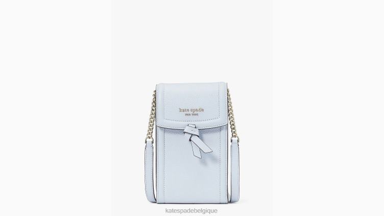 sac à bandoulière pour téléphone noeud nord sud Kate Spade femmes accessoires D8288105 bleu aquarelle