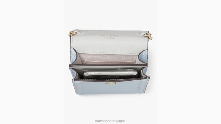 sac à bandoulière pour téléphone noeud nord sud Kate Spade femmes accessoires D8288105 bleu aquarelle
