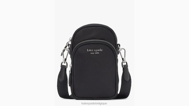 sac à bandoulière pour téléphone nord-sud en nylon sam ksnyl Kate Spade femmes accessoires D828877 noir