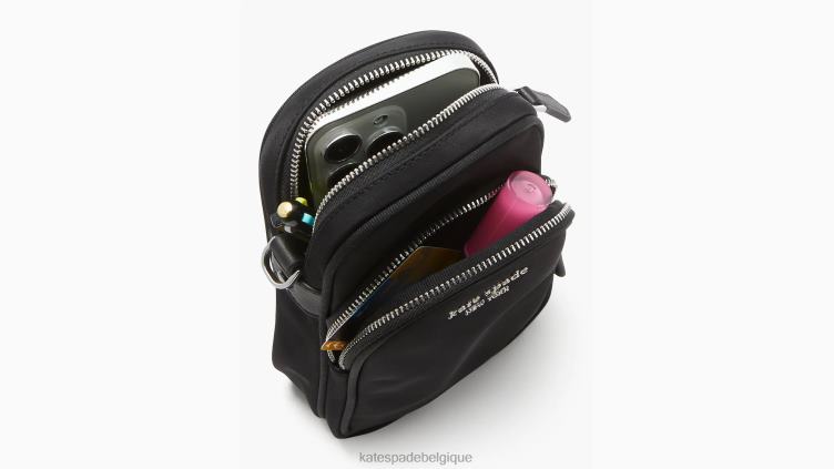 sac à bandoulière pour téléphone nord-sud en nylon sam ksnyl Kate Spade femmes accessoires D828877 noir