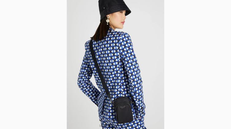 sac à bandoulière pour téléphone nord-sud en nylon sam ksnyl Kate Spade femmes accessoires D828877 noir
