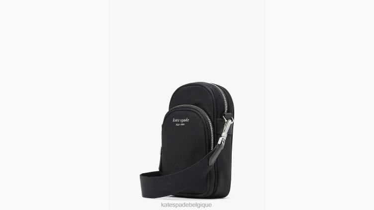 sac à bandoulière pour téléphone nord-sud en nylon sam ksnyl Kate Spade femmes accessoires D828877 noir