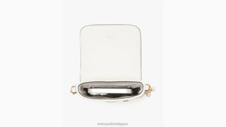 sac à bandoulière pour téléphone nord-sud en paille ornée steffie Kate Spade femmes accessoires D828829 naturel multi