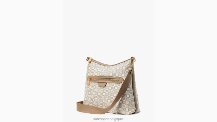 sac messager moyen en toile enduite à fleurs Kate Spade femmes accessoires D8288155 naturel multi