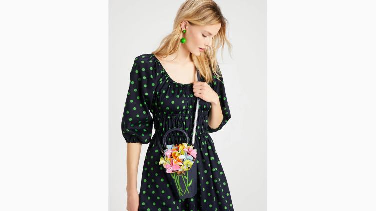 sac à poignée supérieure en forme de bouquet 3D orné de fleurs Kate Spade femmes accessoires D8288182 blazer bleu multicolore
