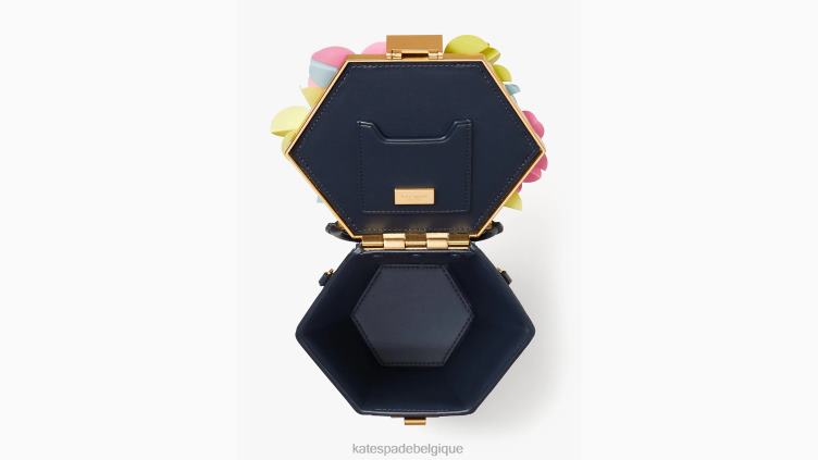 sac à poignée supérieure en forme de bouquet 3D orné de fleurs Kate Spade femmes accessoires D8288182 blazer bleu multicolore