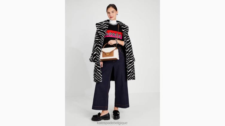 sac porté épaule convertible de taille moyenne en peau lainée Gramercy Kate Spade femmes accessoires D8288338 crème multi