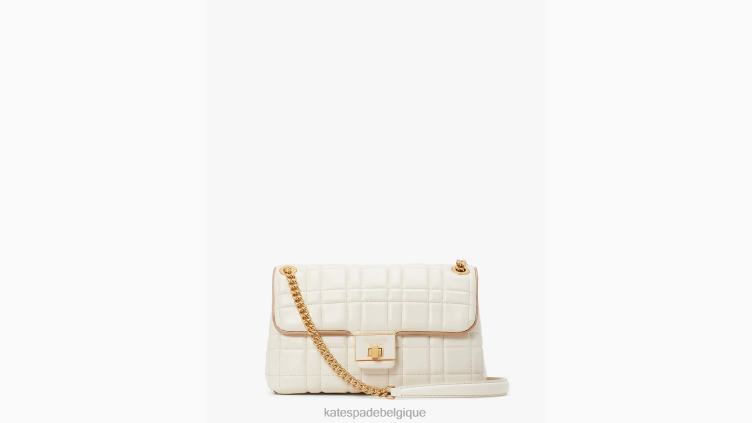 sac porté épaule convertible de taille moyenne matelassé evelyn Kate Spade femmes accessoires D8288318 Ivoire