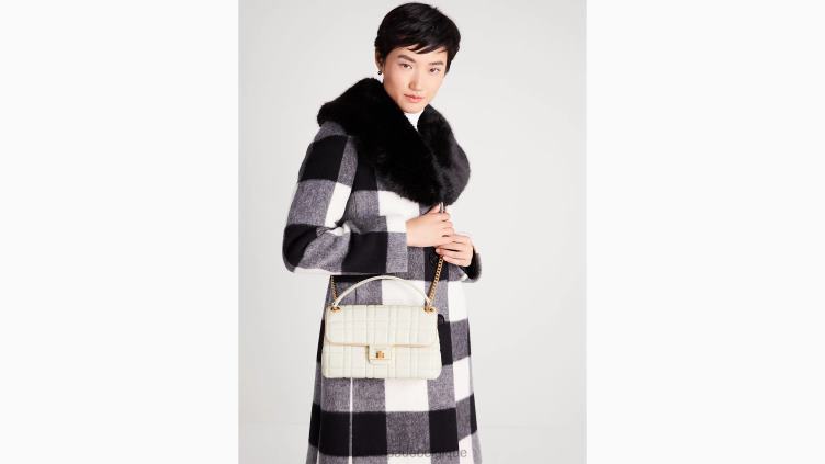 sac porté épaule convertible de taille moyenne matelassé evelyn Kate Spade femmes accessoires D8288318 Ivoire