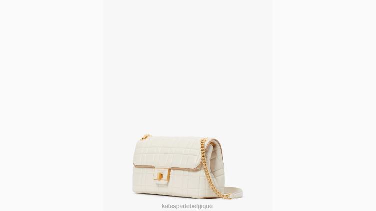sac porté épaule convertible de taille moyenne matelassé evelyn Kate Spade femmes accessoires D8288318 Ivoire