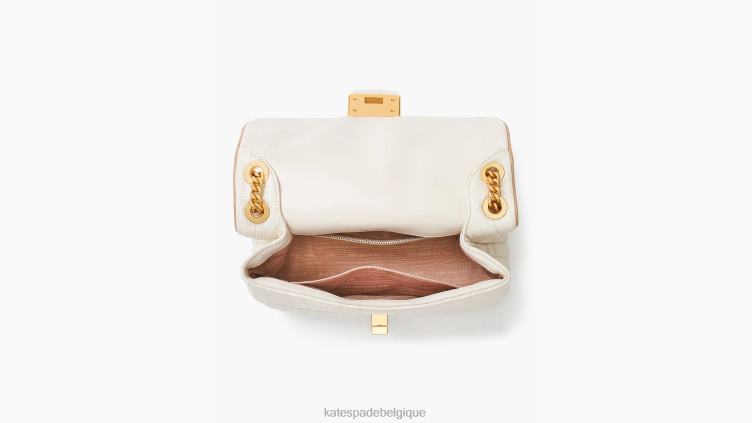 sac porté épaule convertible de taille moyenne matelassé evelyn Kate Spade femmes accessoires D8288318 Ivoire