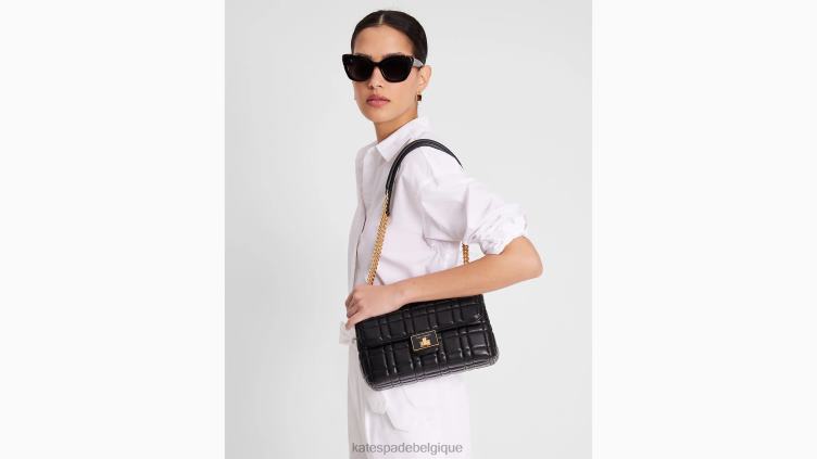 sac porté épaule convertible de taille moyenne matelassé evelyn Kate Spade femmes accessoires D8288319 noir