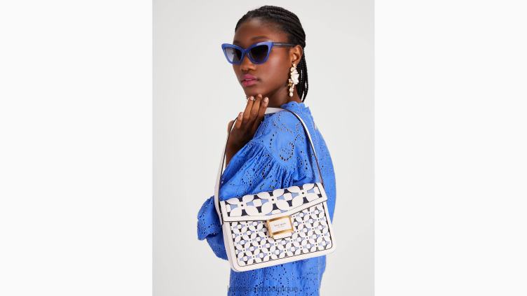 sac porté épaule moyen Katy Patio Tile Kate Spade femmes accessoires D8288267 crème multi