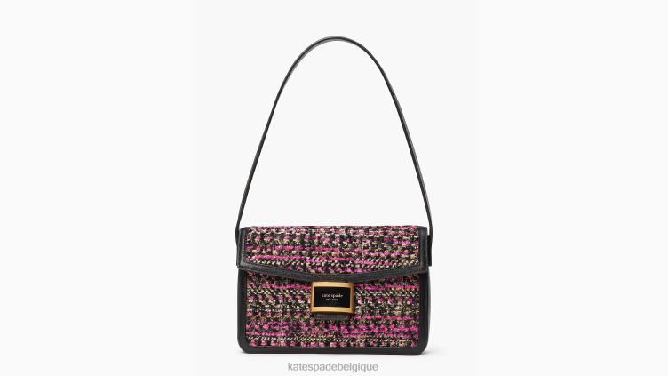 sac porté épaule moyen en tweed katy Kate Spade femmes accessoires D8288336 rose multicolore