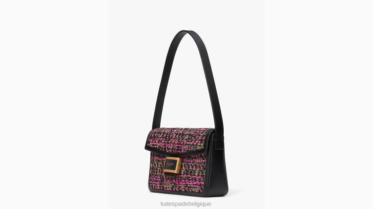 sac porté épaule moyen en tweed katy Kate Spade femmes accessoires D8288336 rose multicolore
