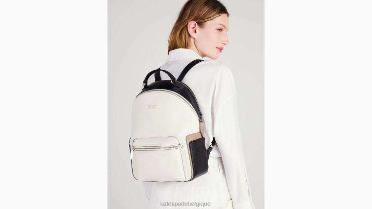 grand sac à dos hudson color block Kate Spade femmes accessoires D8288221 parchemin multi