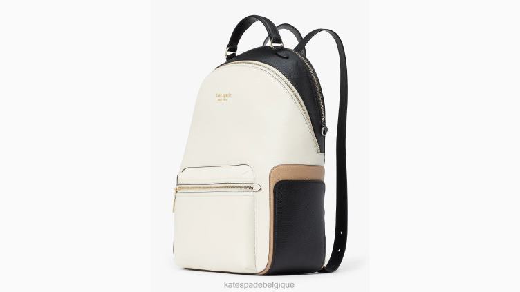 grand sac à dos hudson color block Kate Spade femmes accessoires D8288221 parchemin multi