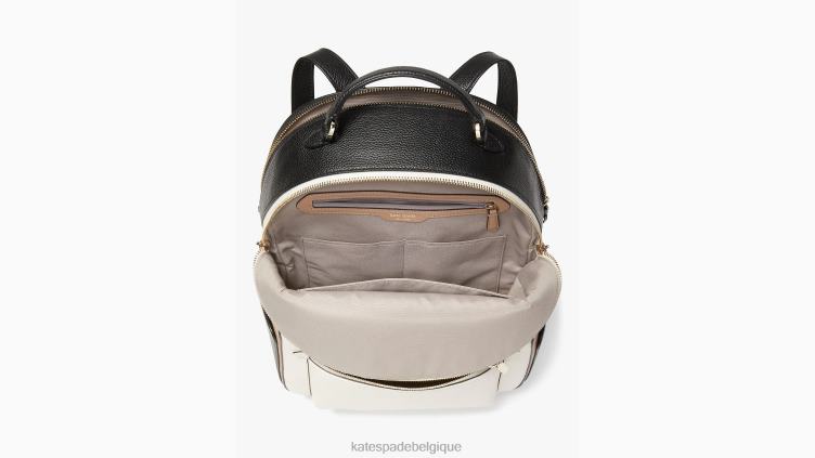 grand sac à dos hudson color block Kate Spade femmes accessoires D8288221 parchemin multi