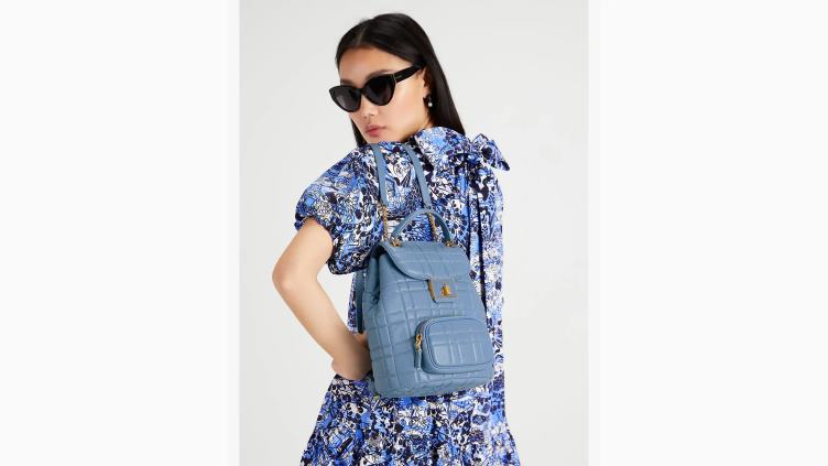 petit sac à dos matelassé evelyn Kate Spade femmes accessoires D8288288 bleu mante