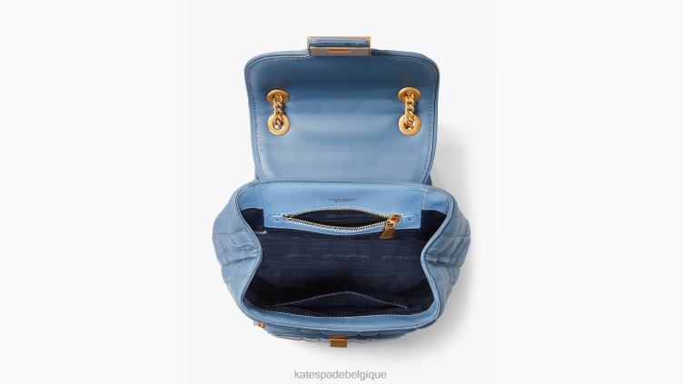 petit sac à dos matelassé evelyn Kate Spade femmes accessoires D8288288 bleu mante