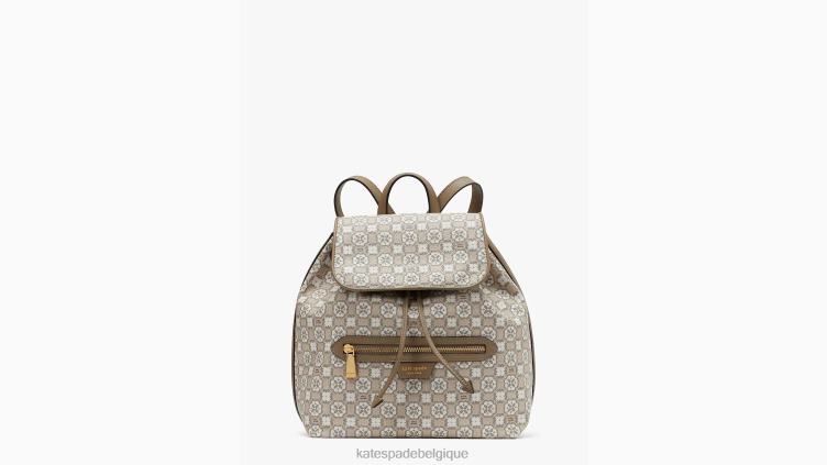 sac à dos à rabat mia monogramme fleuri Kate Spade femmes accessoires D8288325 naturel multi