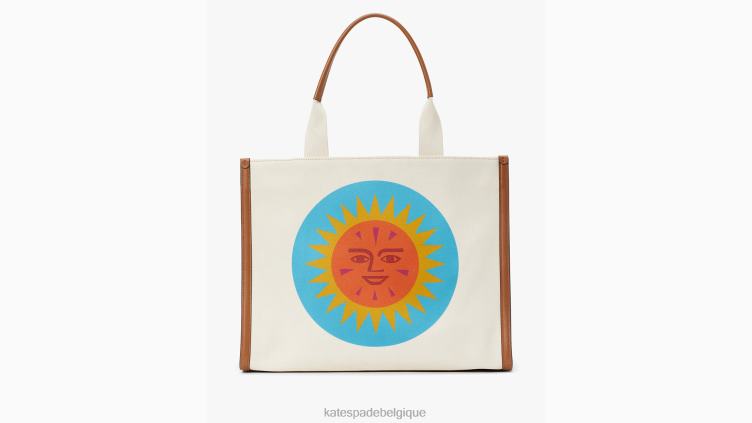 grand cabas en toile alexander girard x new york Kate Spade femmes accessoires D828818 multi
