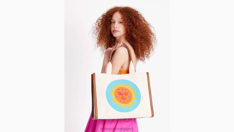 grand cabas en toile alexander girard x new york Kate Spade femmes accessoires D828818 multi