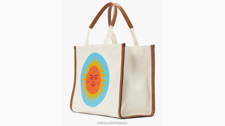 grand cabas en toile alexander girard x new york Kate Spade femmes accessoires D828818 multi