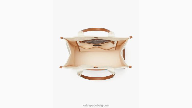 grand cabas en toile alexander girard x new york Kate Spade femmes accessoires D828818 multi