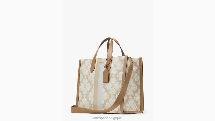 grand cabas manhattan oversize à fleurs et rayures en jacquard Kate Spade femmes accessoires D8288271 naturel multi
