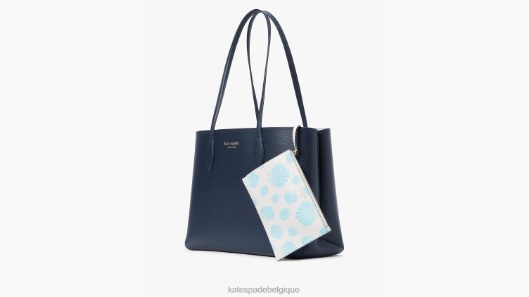 grand fourre-tout Seashell Pop toute la journée Kate Spade femmes accessoires D8288265 blazer bleu