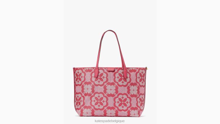 grand fourre-tout Sutton à monogramme fleuri Kate Spade femmes accessoires D8288202 confiture de framboises multi