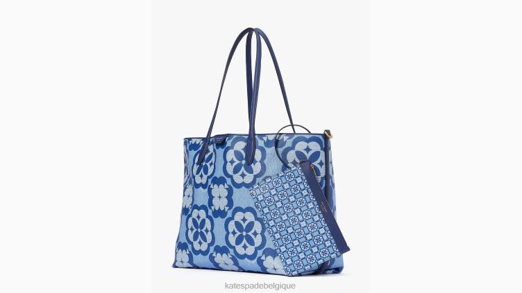 grand fourre-tout Sutton à monogramme fleuri Kate Spade femmes accessoires D8288203 espace multi