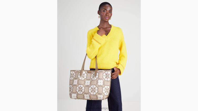 grand fourre-tout Sutton à monogramme fleuri Kate Spade femmes accessoires D8288204 naturel multi