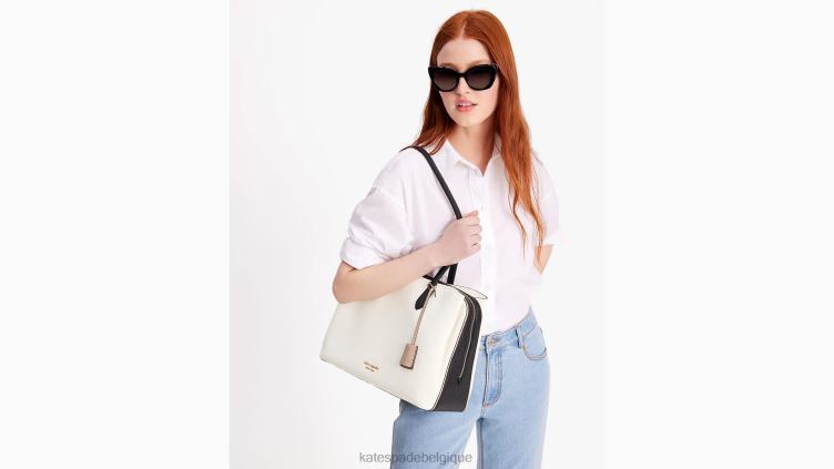 grand fourre-tout de travail hudson color block Kate Spade femmes accessoires D8288191 parchemin multi