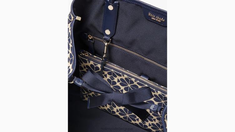 grand fourre-tout à fleurs en jacquard à rayures Kate Spade femmes accessoires D8288206 bleu multicolore