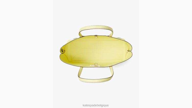 grand fourre-tout à motif citron toute la journée Kate Spade femmes accessoires D8288106 parchemin multi