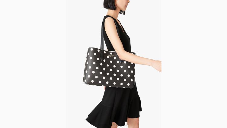 grand fourre-tout à pois toute la journée Kate Spade femmes accessoires D8288151 noir multicolore