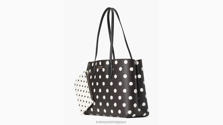 grand fourre-tout à pois toute la journée Kate Spade femmes accessoires D8288151 noir multicolore