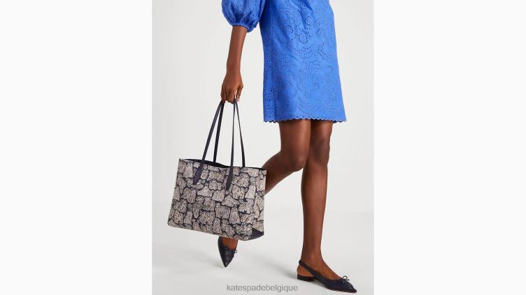 grand fourre-tout pour chiens d'exposition toute la journée Kate Spade femmes accessoires D8288309 blazer bleu multicolore