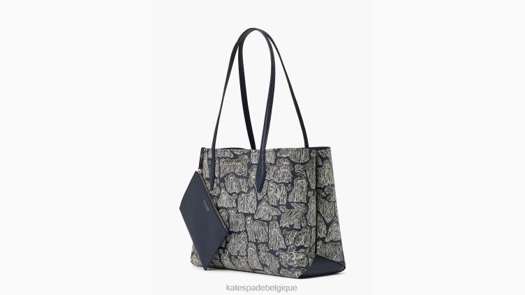 grand fourre-tout pour chiens d'exposition toute la journée Kate Spade femmes accessoires D8288309 blazer bleu multicolore