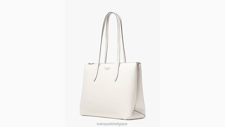 grand fourre-tout zippé toute la journée Kate Spade femmes accessoires D828878 parchemin