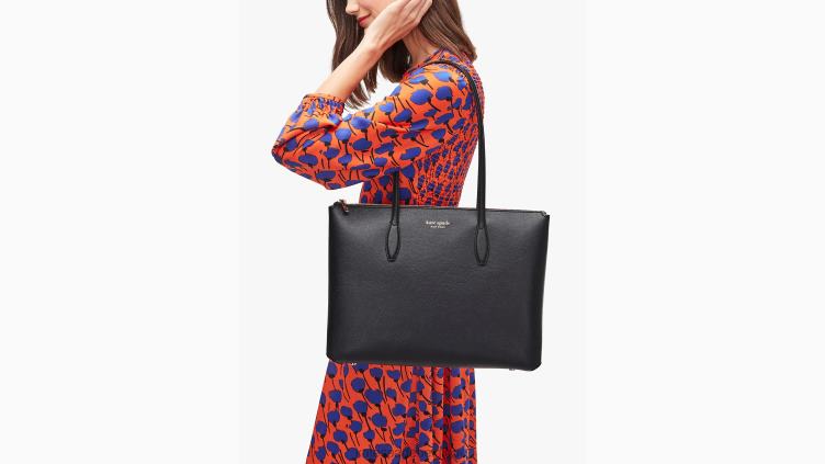 grand fourre-tout zippé toute la journée Kate Spade femmes accessoires D828881 noir